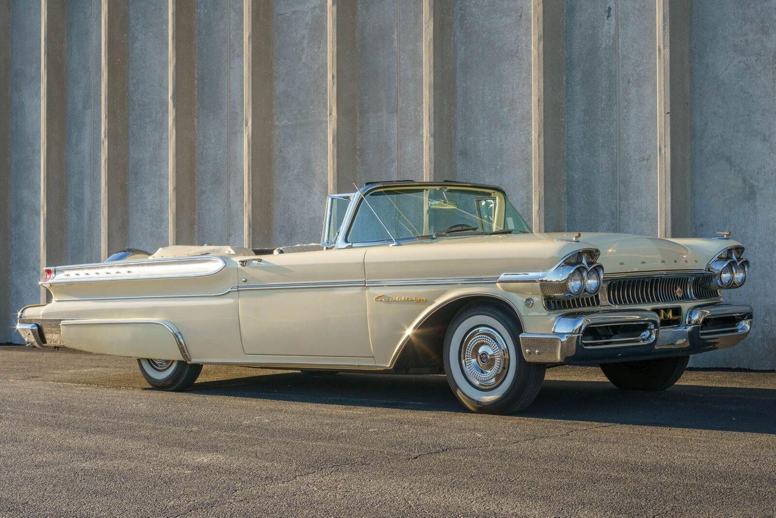 1957 mercury turnpike cruiser convertible sun glitter yellow paint