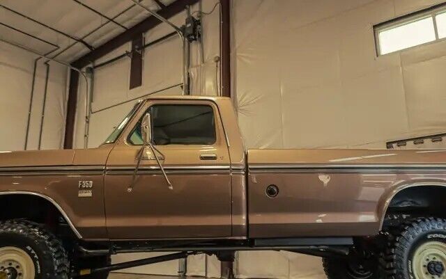 1976 ford f350 brown super camper special- ranger xlt highboy 4x4
