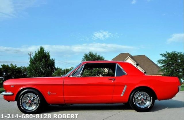 1965 ford mustang pony interior 25,052 miles red coupe v8 4.7l automatic