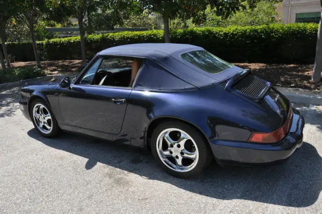 1992 porsche 964 c-2 cabrolet 5 speed midnight blue