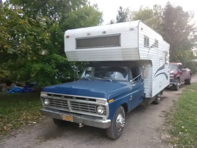1975 ford f-350 custom w/camper fe 390 c.i. runs great very solid 103,000 miles