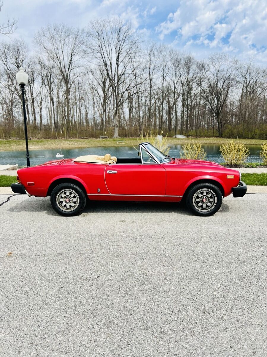1982 fiat 124 red spider