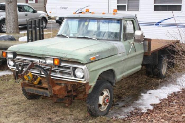 obo 1968 ford f350 4x4 dually marmon herrington conversion w/snowplow in south glens falls, ny