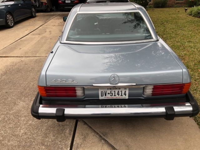 1980 mercedes-benz 450sl 450 sl mb grey convertible 4.5l v8 49,519 actual miles