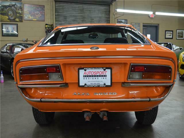 1973 alfa romeo montreal 57,553 miles orange coupe 2.6 liter v8 manual