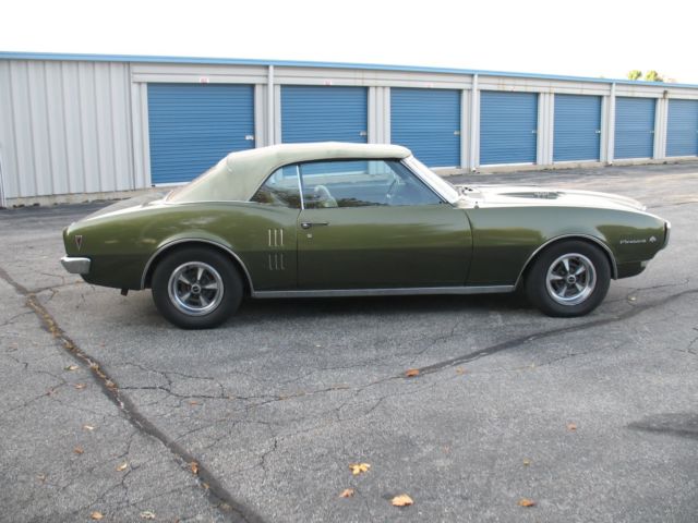 1968 pontiac firebird 400 convertible matching #s california car phs documents