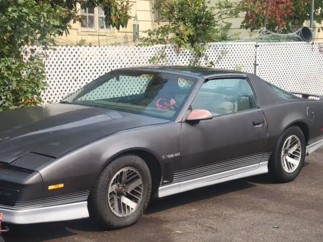 1984 pontiac firebird coupe grey rwd manual trans am