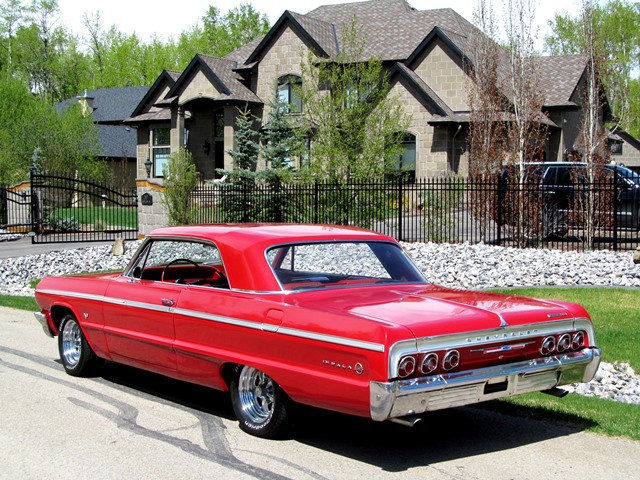 no reserve 1964 chevrolet impala ss real deal super sport red on red muscle