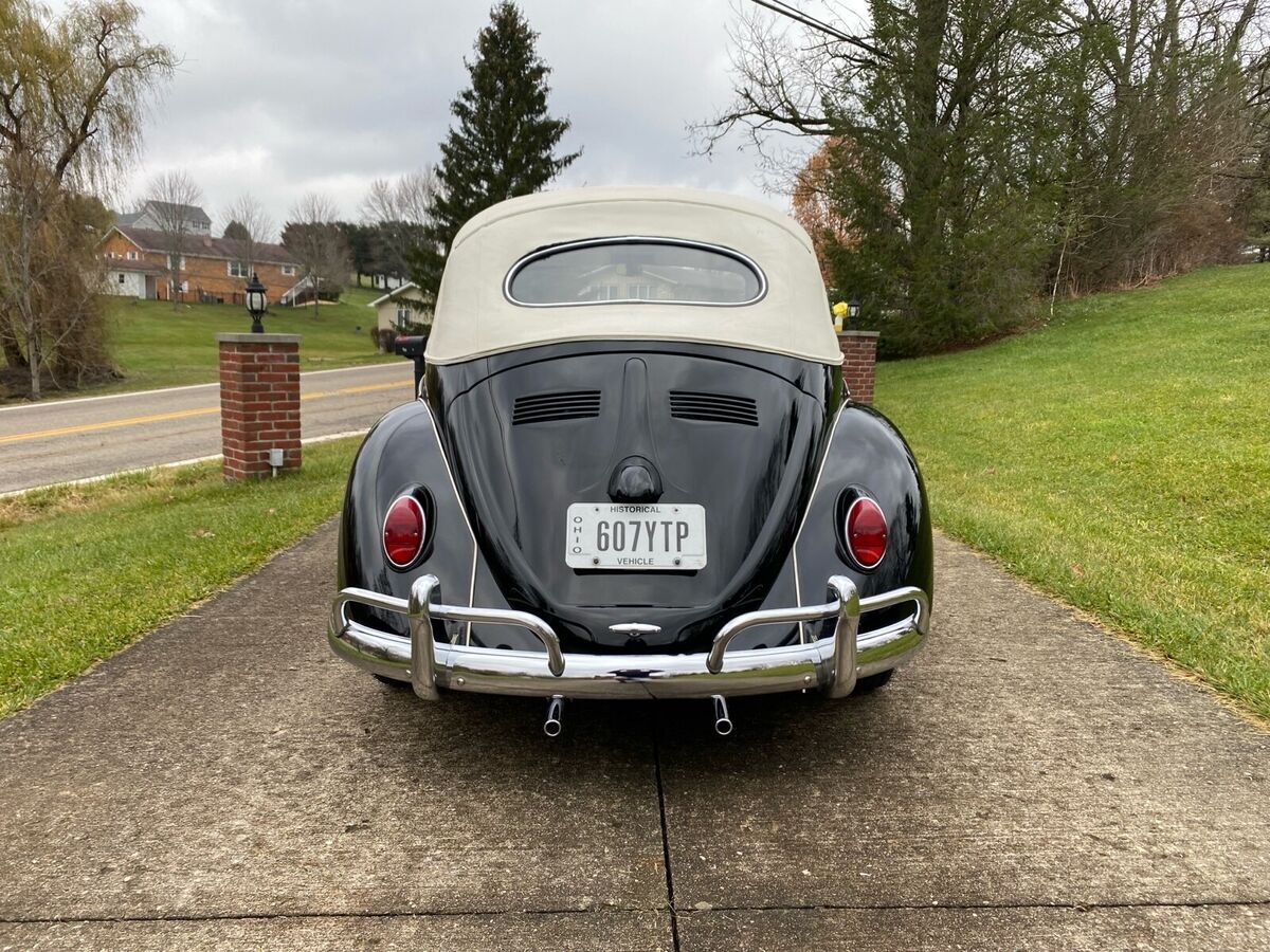 1961 volkswagen beetle 1200 cabriolet black rwd manual