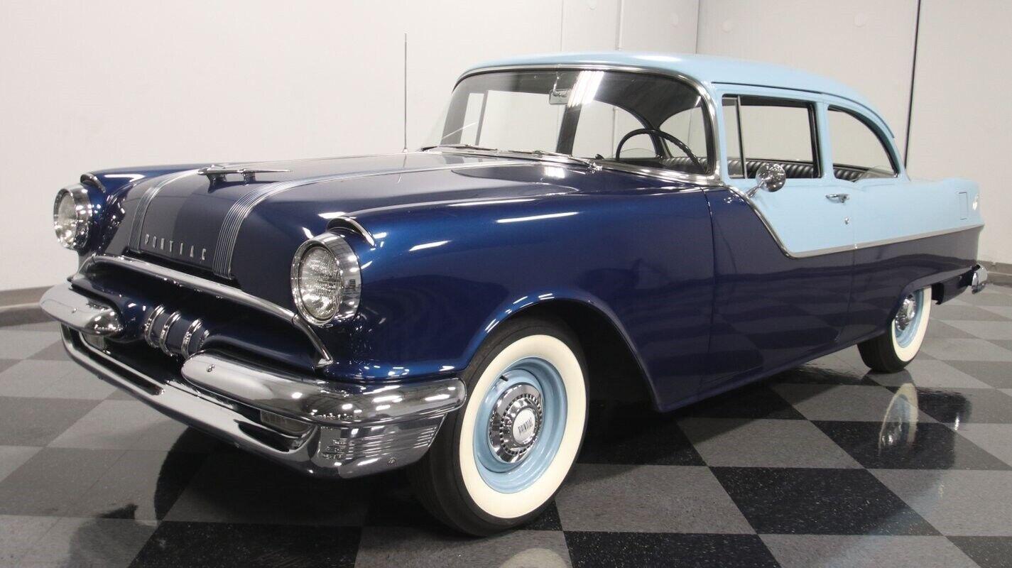 1955 pontiac chieftain marietta blue and beaumont blue