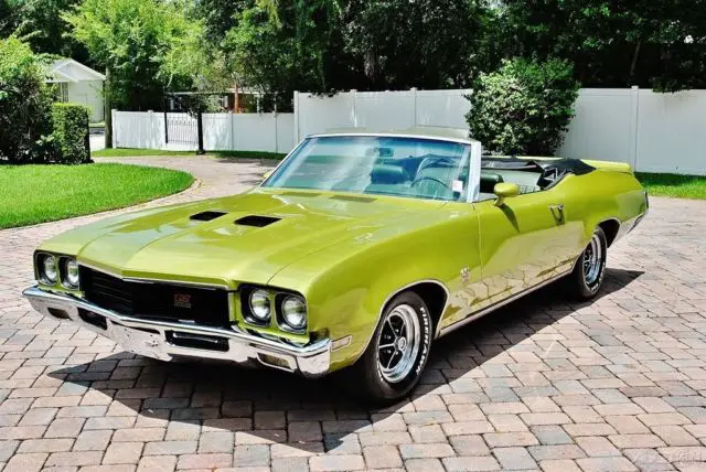very rare stunning 72 buick gs convertible 455 v-8 factory a/c