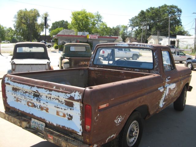 1976 ford f100 short wide bed patina shop truck