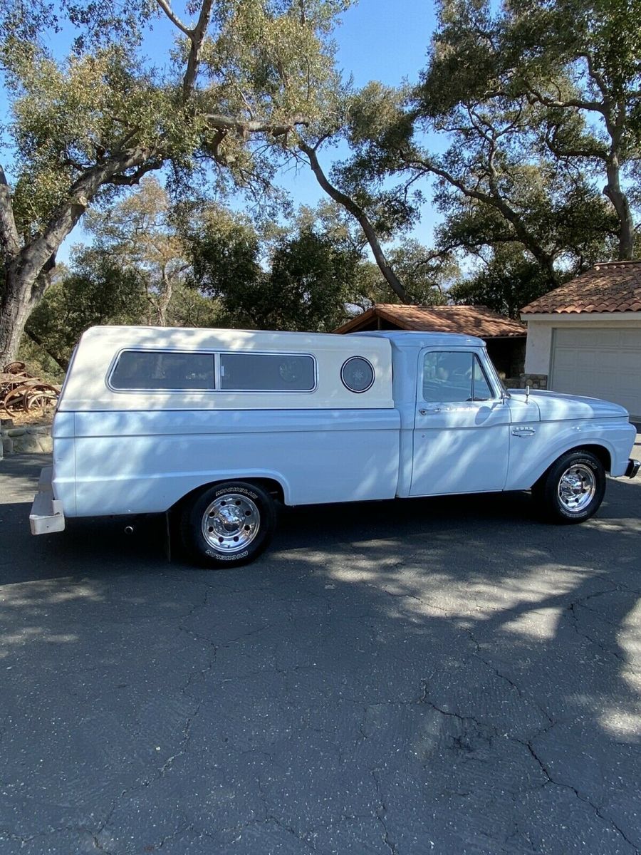 1966 ford f250 blue rwd automatic custom cab