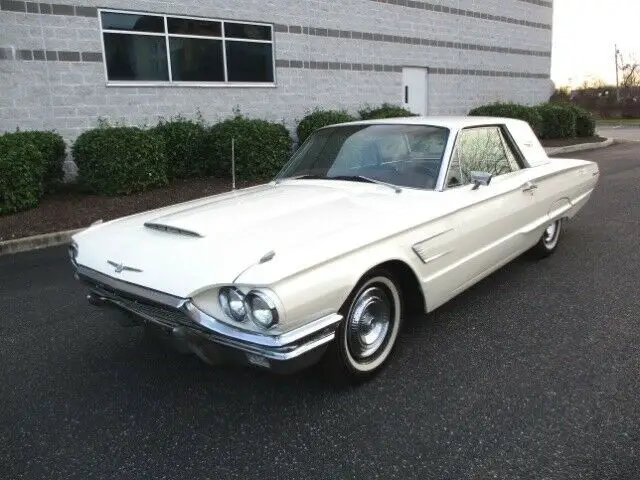 1965 ford thunderbird coupe 390 v8 white on red great weekend cuiser
