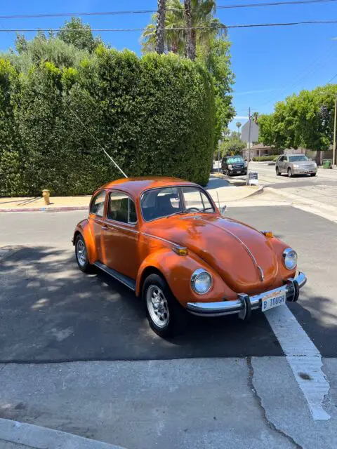 1972 volkswagen beetle coupe orange rwd manual coupe