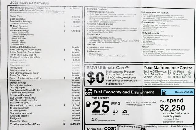 2021 bmw x4 xdrive30i
