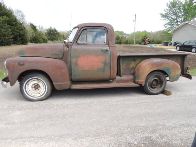 1953 chevrolet 3100 patina pickup truck original rat rod shop truck good title!!