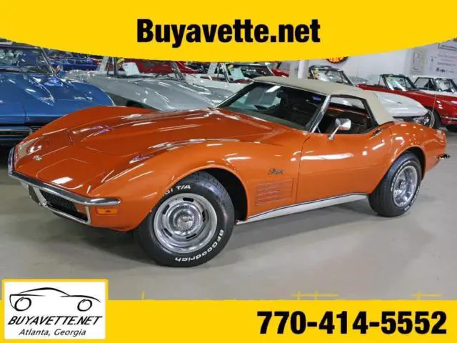 1972 ontario orange corvette buyavette inc atlanta