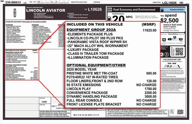 2020 lincoln aviator reserve awd