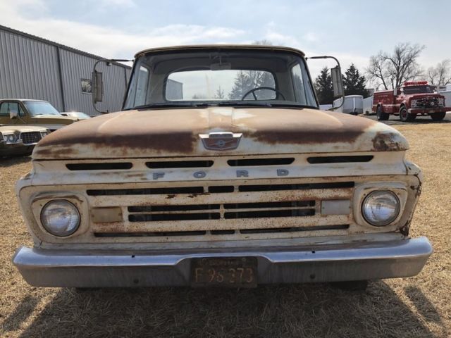 1962 ford f100 0 white pickup truck v8 3 speed manual