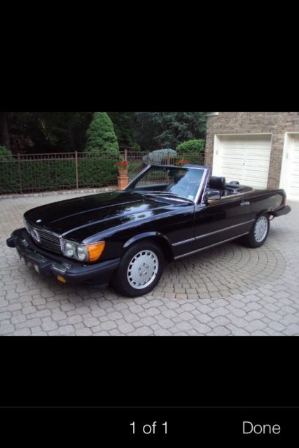 1987 560sl triple black,rare kinder seat, wind screen