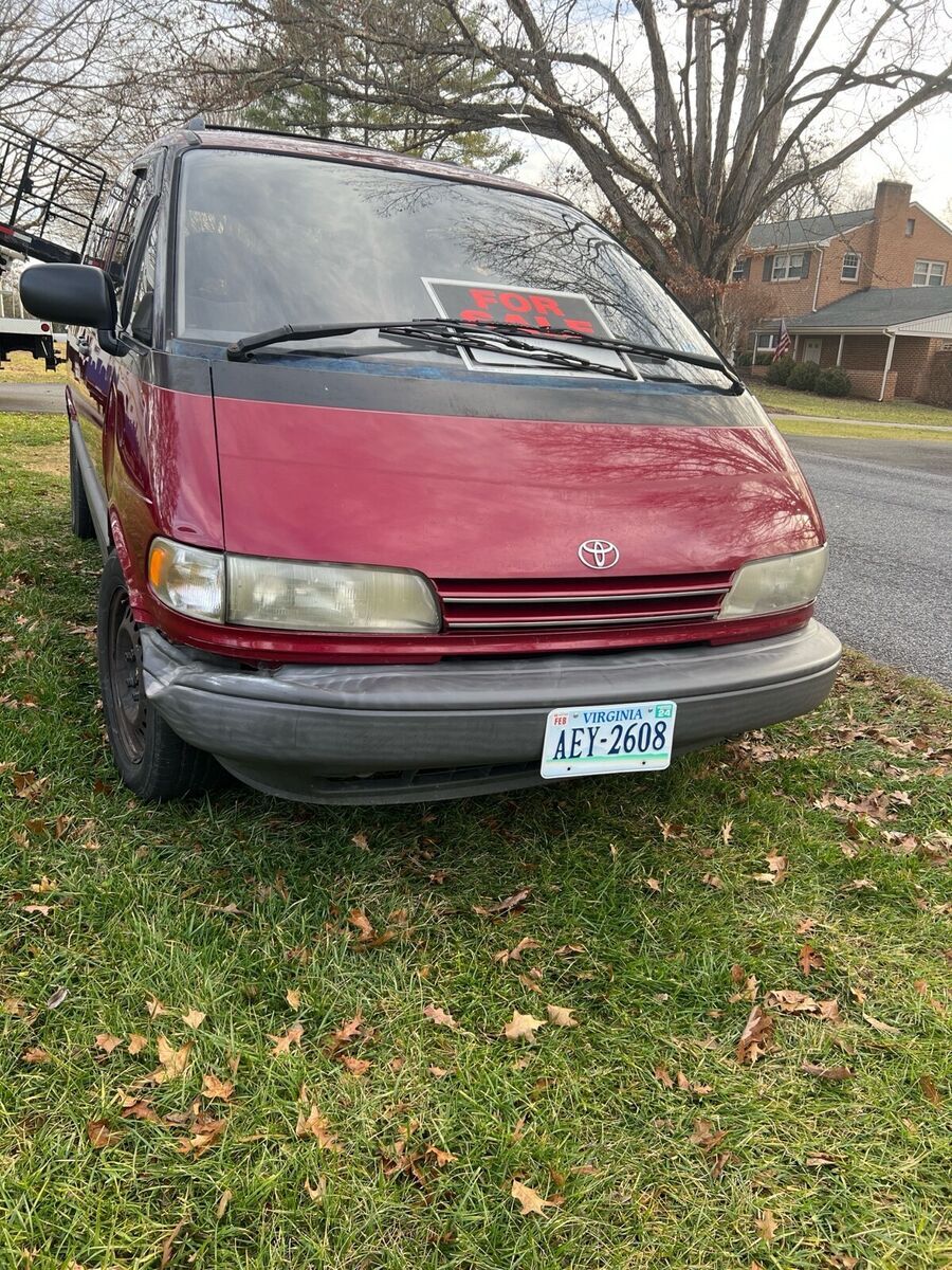 1991 toyota previa van red le