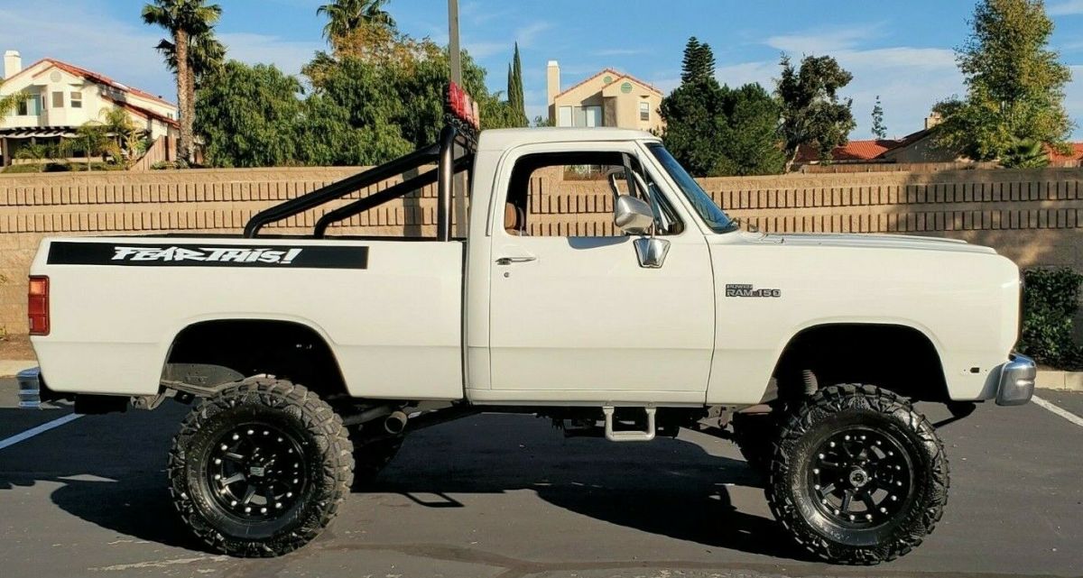 1992 dodge power ram 150 lifted 4x4 roll bar short bed runs drives turn key baja