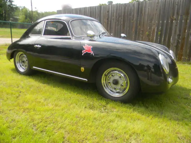 1957 porsche 356a t1 black on black coupe
