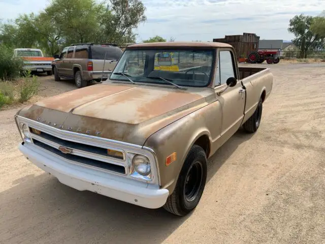 1968 chevrolet c-10 pickup brown rwd manual fleetside