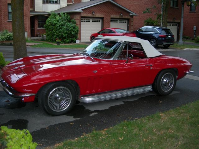 rare 1965 chev corvette conv 4 spd l76-327-365hp #'s matching with fact hardtop