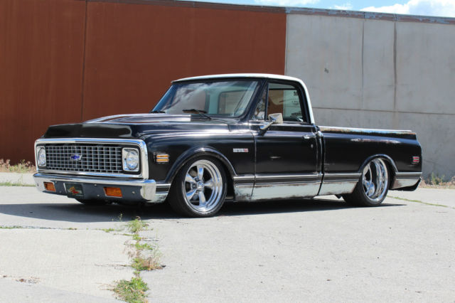 1970 chevy c10 bagged patina shop truck