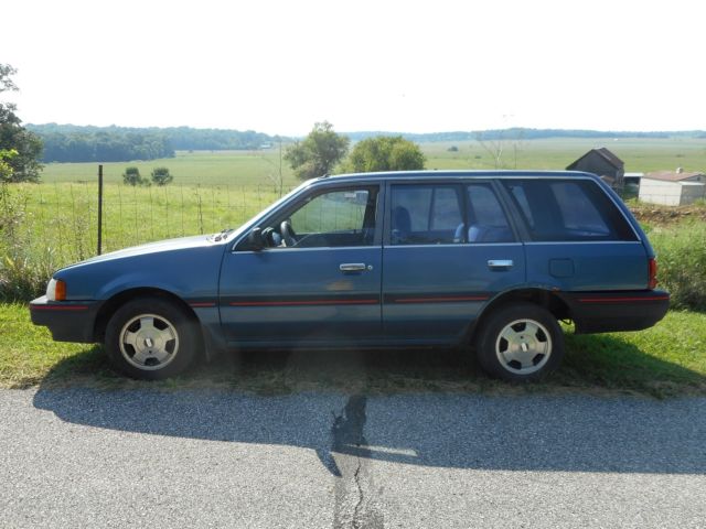 1989 mercury tracer station wagon blue 4-door 1.6l 4 cyl. hatchback vintage 80's