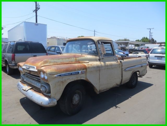 c 1959 chevrolet apache pickup truck 8-cylinder automatic gas no reserve