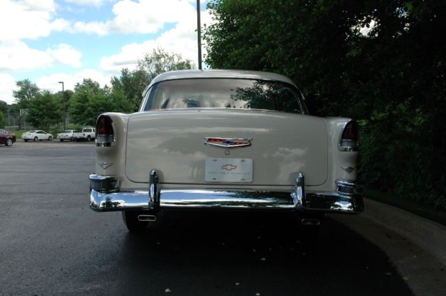 1955 chevy bel air v8 world class restoration gypsy red/shoreline beige