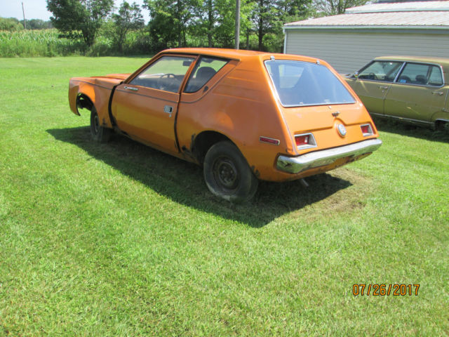 1972 american motors gremlin 48k original miles ohv 6 auto radio color orange