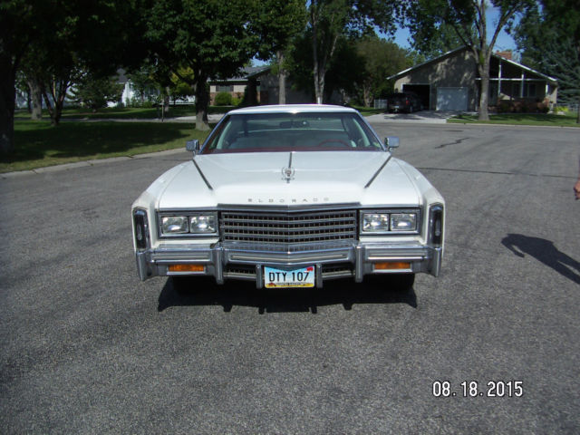 1978 cadillac eldorado biarritz coupe 7.0l/425c.i. v8 white with white leather