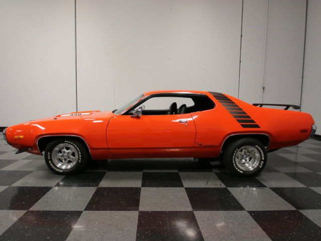 fully restored mopar, hemi orange on black, 340 v8, 4bbl, auto, longtube, duals!