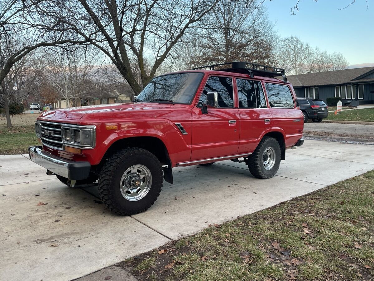 1988 toyota land cruiser red fj62 gx