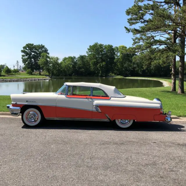 1956 mercury montclair convertible frame off restoration persimmon/white clean