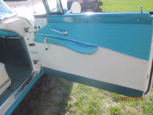 1955 ford fairlane, convertible, continental kit, 3 speed on the column. runs go