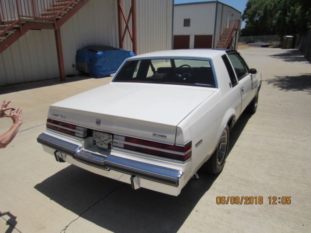1987 buick regal t-type-t-top turbo v6 3.8l white grand national 2nd rarest car!