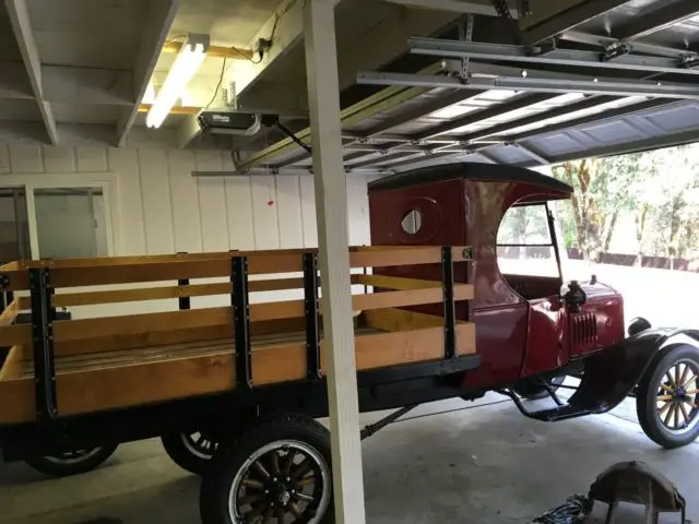 model tt 1 ton truck red stake bed