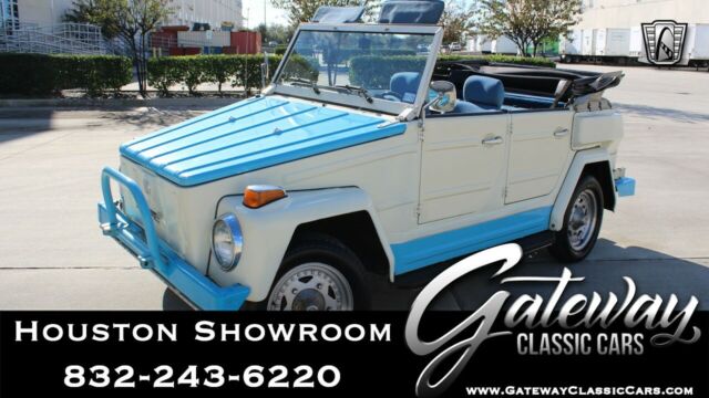 offwhite/blue 1974 volkswagen thing 1.6l flat 4 4 speed manual available now!
