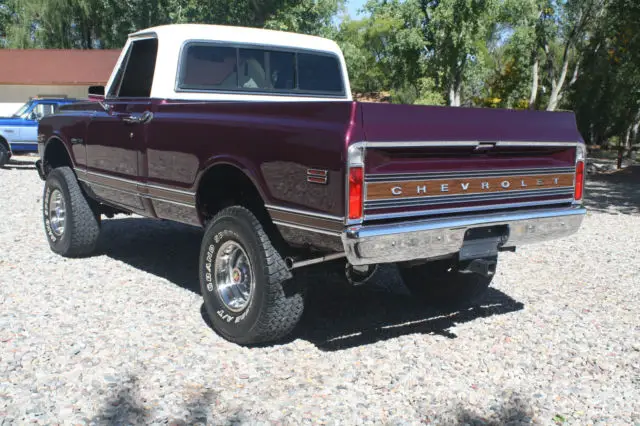 1972 chevrolet k 10 custom deluxe shortbed 4x4 tilt tachometer restored