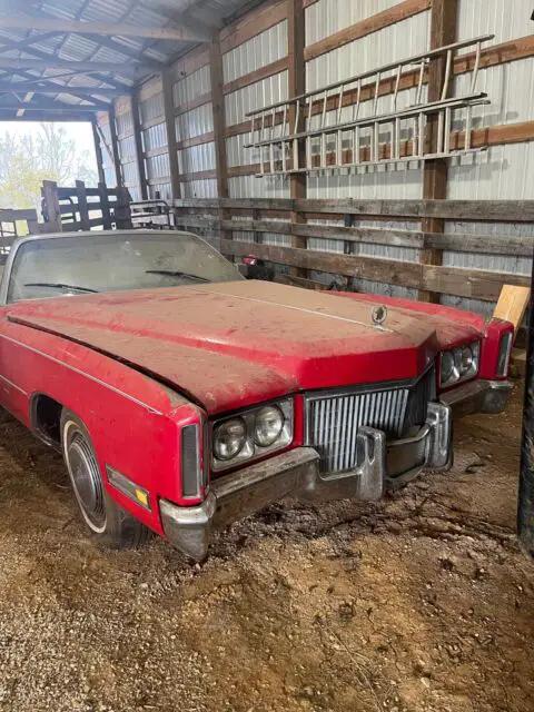1971 cadillac eldorado convertible convertible red fwd automatic