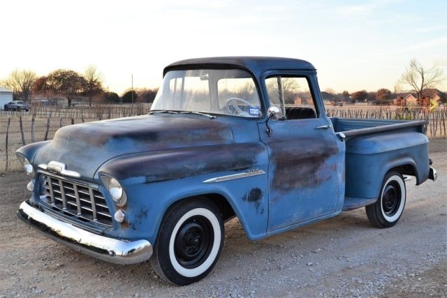 1955 chevy 3100 pickup truck, 19k mile texas survivor, c10, big window