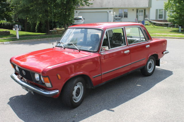 fiat, 125 va, sedan, 4 door, manual, poland, red, leather
