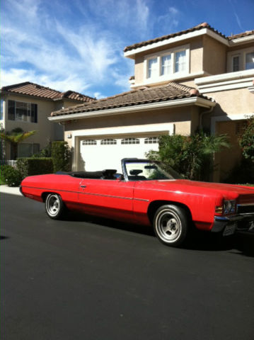 350 v8, glass rear window, power top, power steering, red