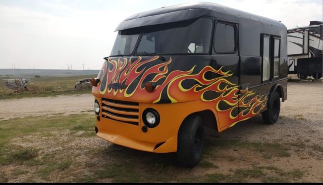 1960 chevy round nose step van "shorty" hot rod - food truck - ice cream truck