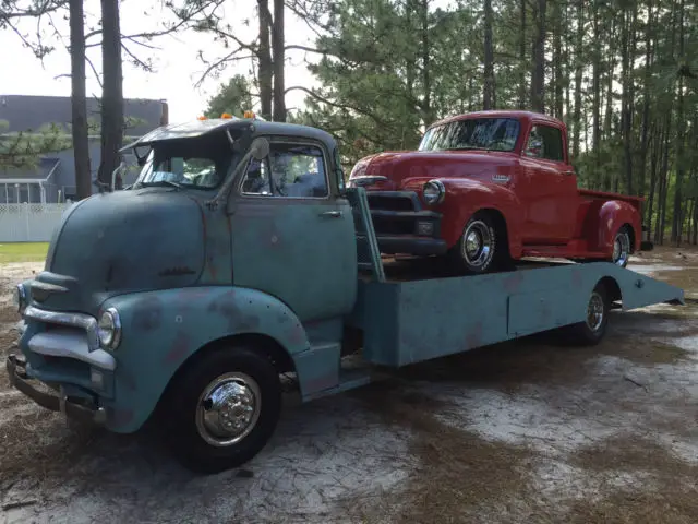 1954 chevy truck coe ramp truck car hauler rat rod